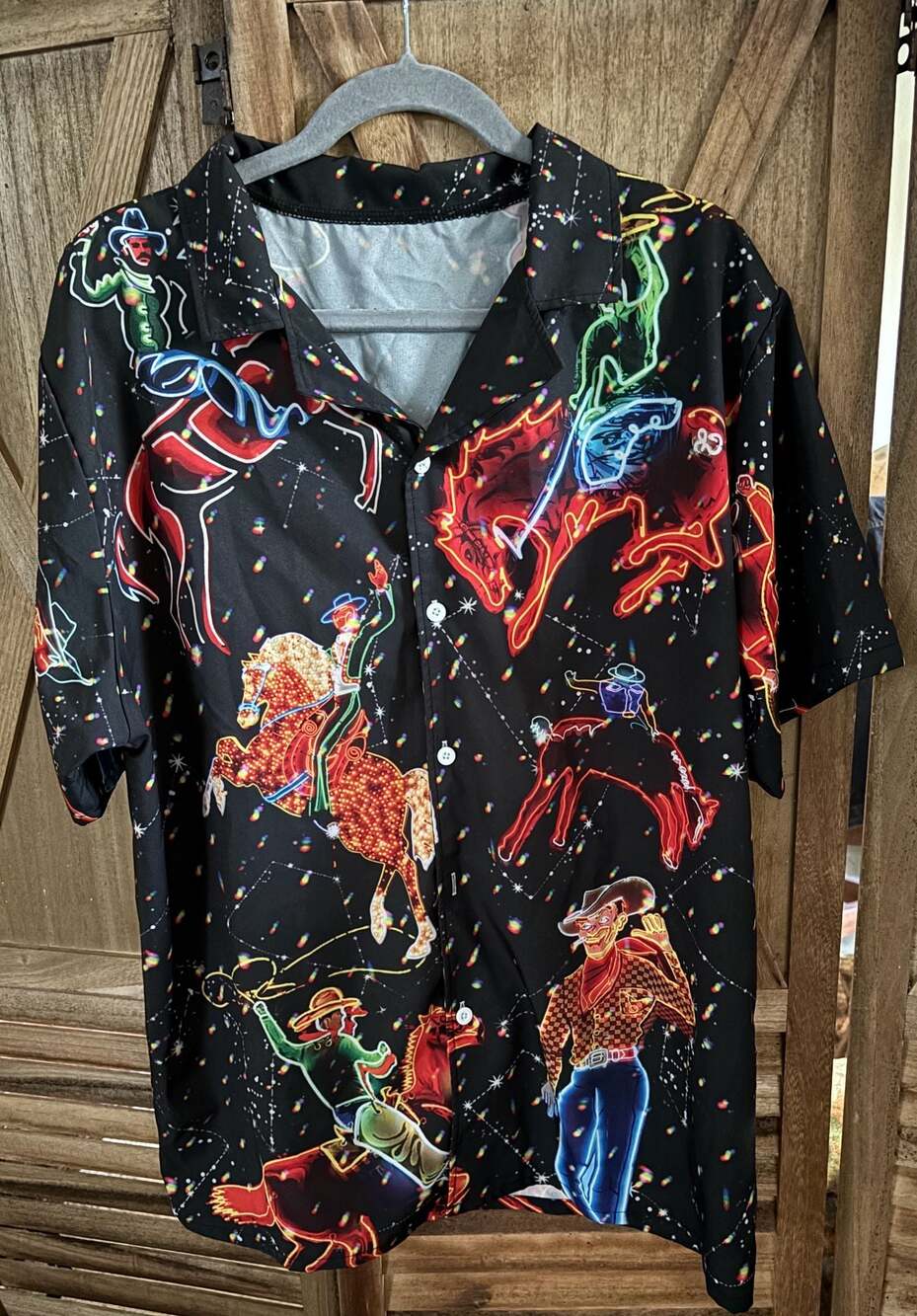 Cowboy Neon Hawaiian Shirt